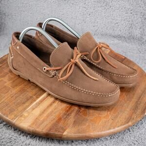 Sandrino Suede Leather Slip-On Moc Toe Loafer US 8.5 D